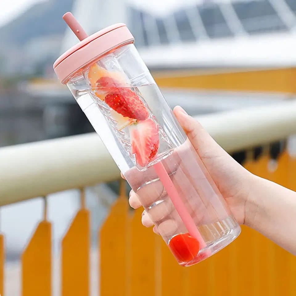 Acrylic Infusing Bottle, 700Ml Portable Plastic Water Infusing Bottle with Straw, Fruit Infuser Water Bottle, Portable Sports Juice Bottle, Reusable Sippy Cup, Portable Drinking Bottle With Filter, Durable Drinking Tumbler For Beverage Acrylic Infusing Bottle, 700Ml Portable Plastic Water Infusing Bottle with Straw, Fruit Infuser Water Bottle, Portable Sports Juice Bottle, Reusable Sippy Cup, Portable Drinking Bottle With Filter, Durable Drinking Tumbler For Beverage